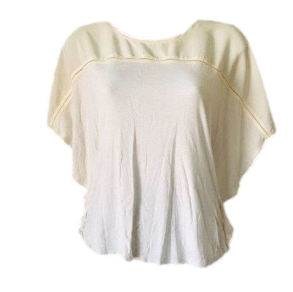 H&M • Flowy White Top with Batwing Sleeves